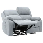 Axel Electric Recliner Sofa Grey Fabric 2 Seater KF - Image 2