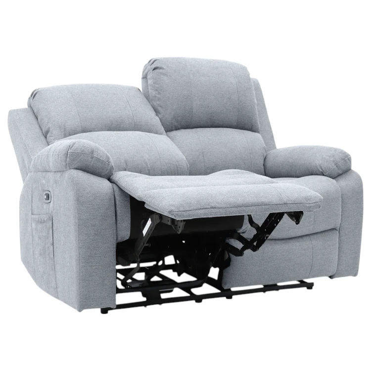 Axel Electric Recliner Sofa Grey Fabric 2 Seater KF - Image 2