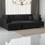 carnaby plush fabric sofa