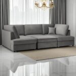 carnaby plush fabric sofa