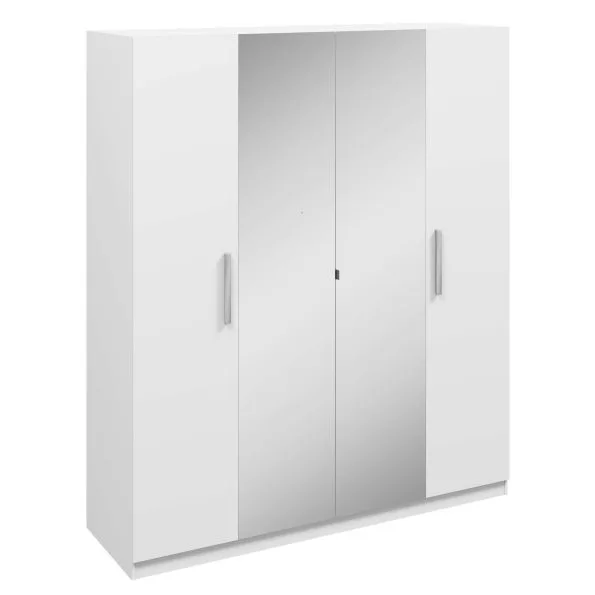 aspen 4 door mirrored wardrobe