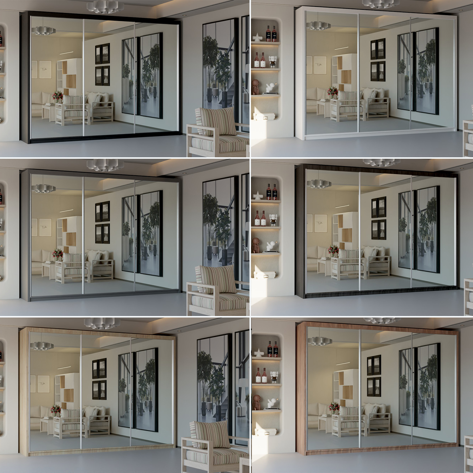 chicago all color sliding wardrobe including 250cm