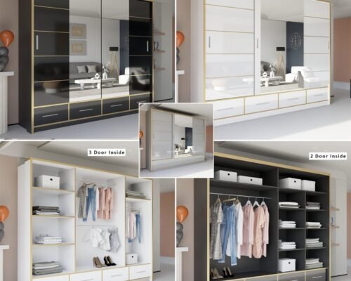 sydney high gloss wardrobe