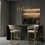 porado bar stools black