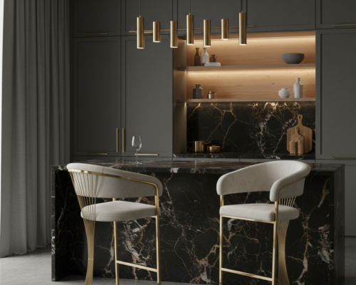 porado bar stools black