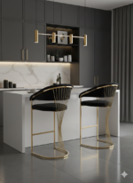 porado bar stools black