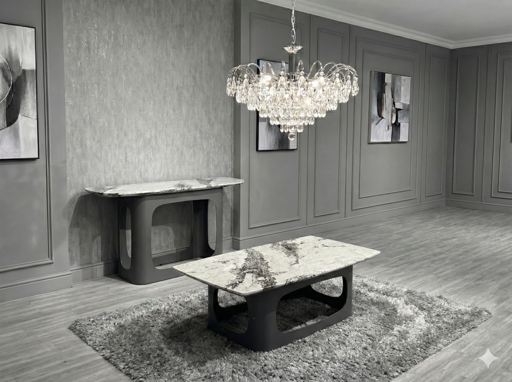 lina marble dining table grey metal base