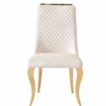 roxby dining chair grey & chrome