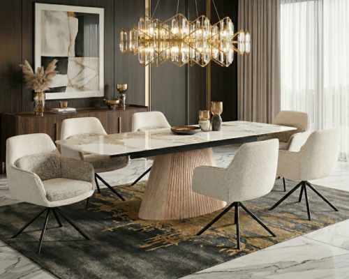 monaco beige dining table