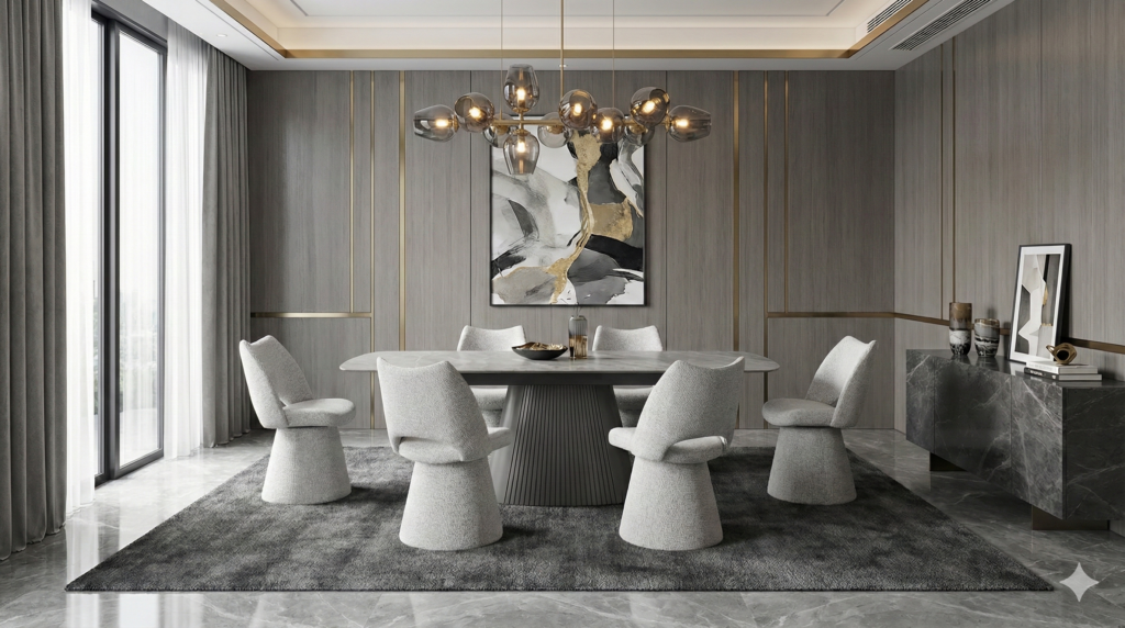 monaco grey dining table