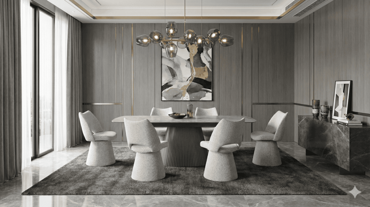 monaco grey dining table