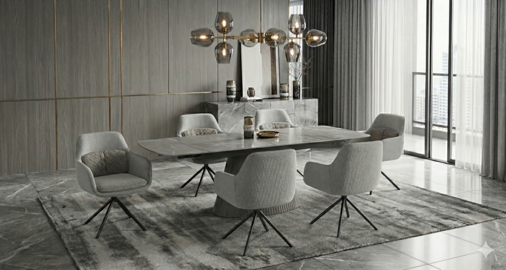 monaco grey dining table