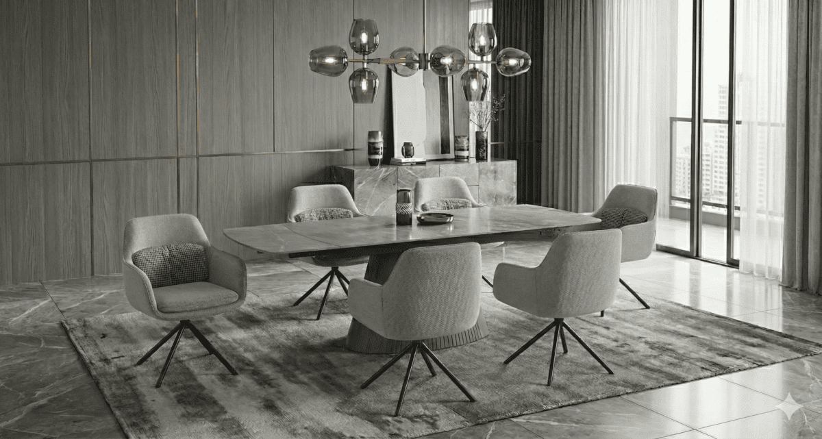 monaco grey dining table