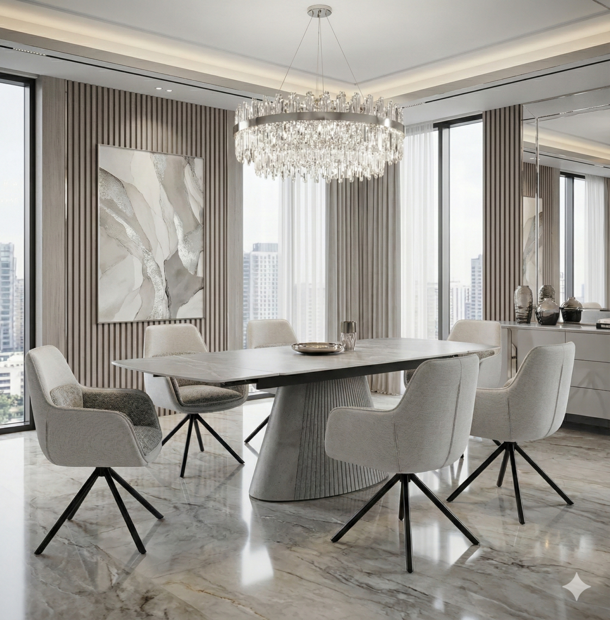 monaco grey dining table