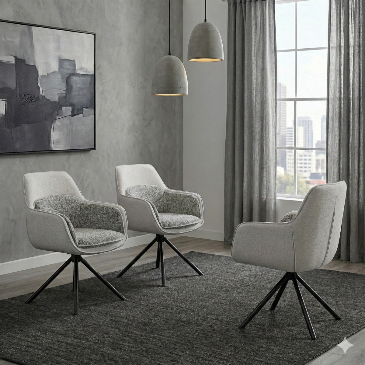 monaco grey dining table