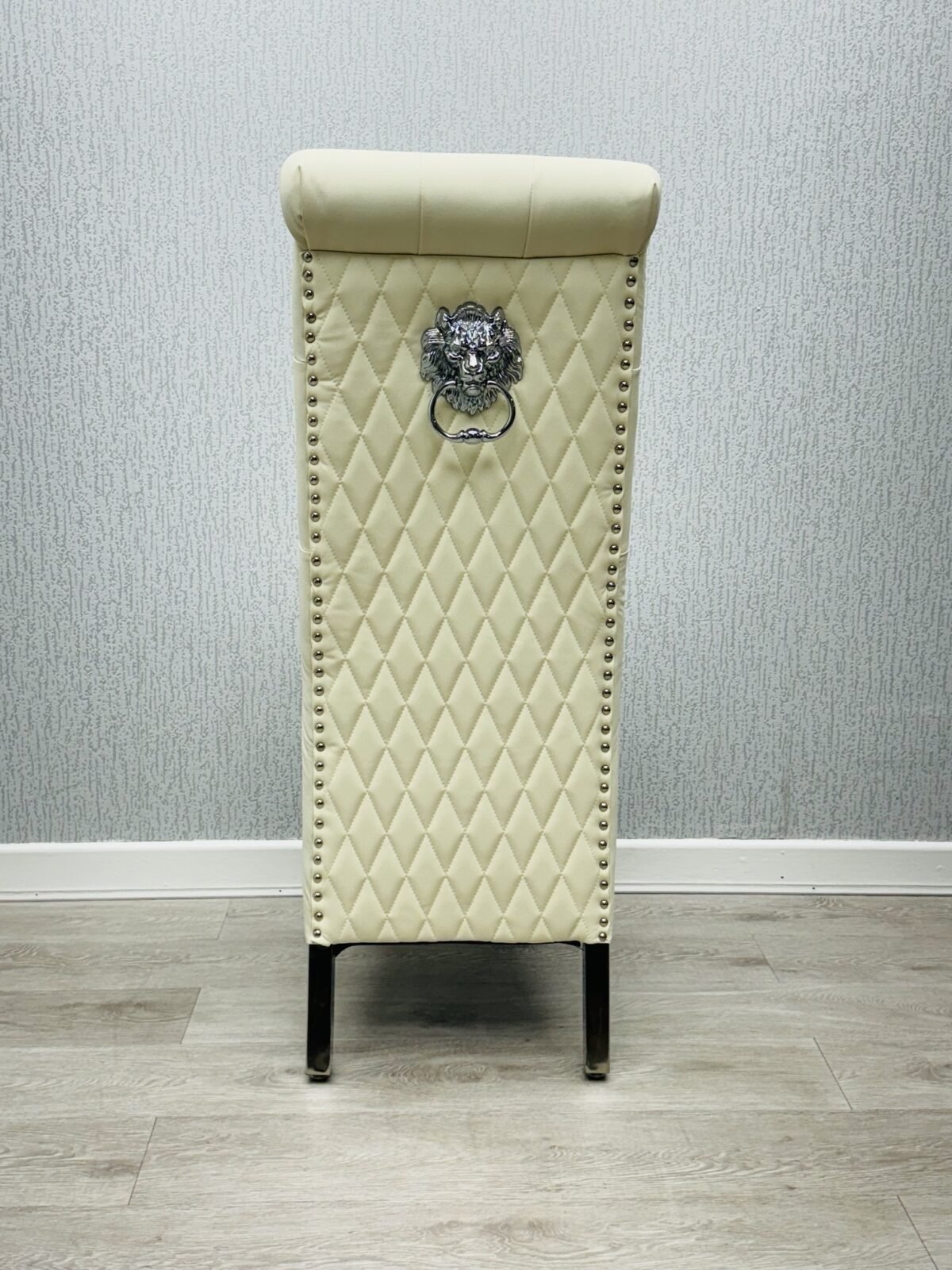 valentino chair pu leather grey