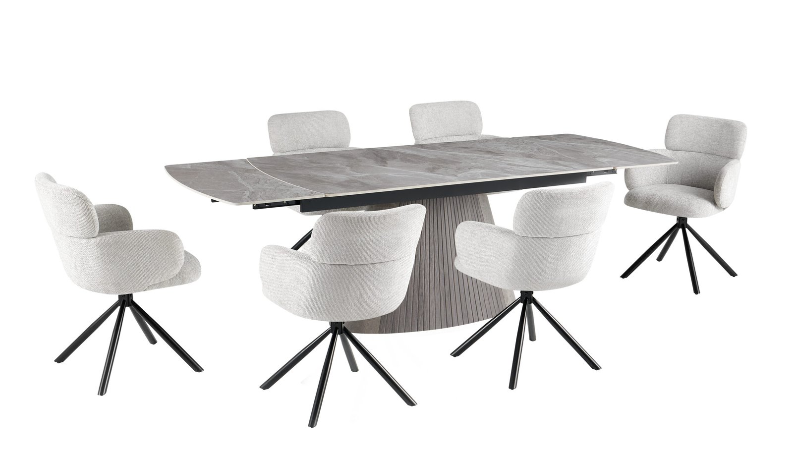 monaco sintered stone extendable table