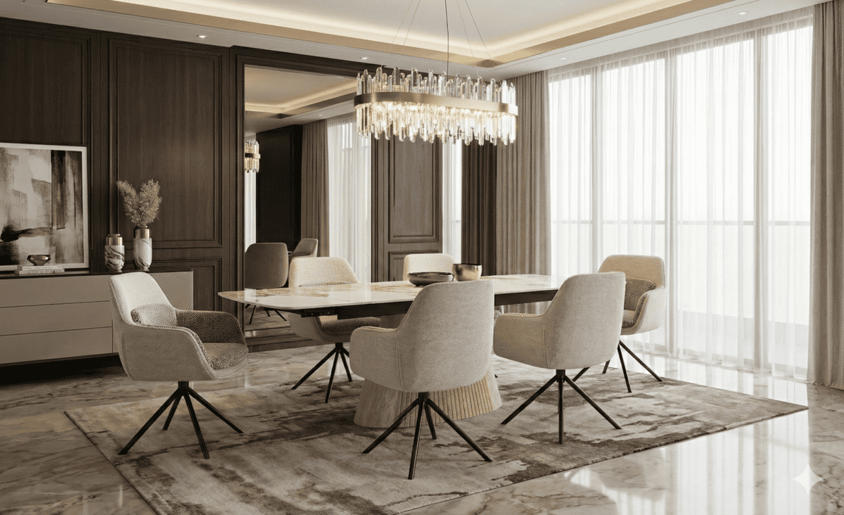 monaco beige dining table
