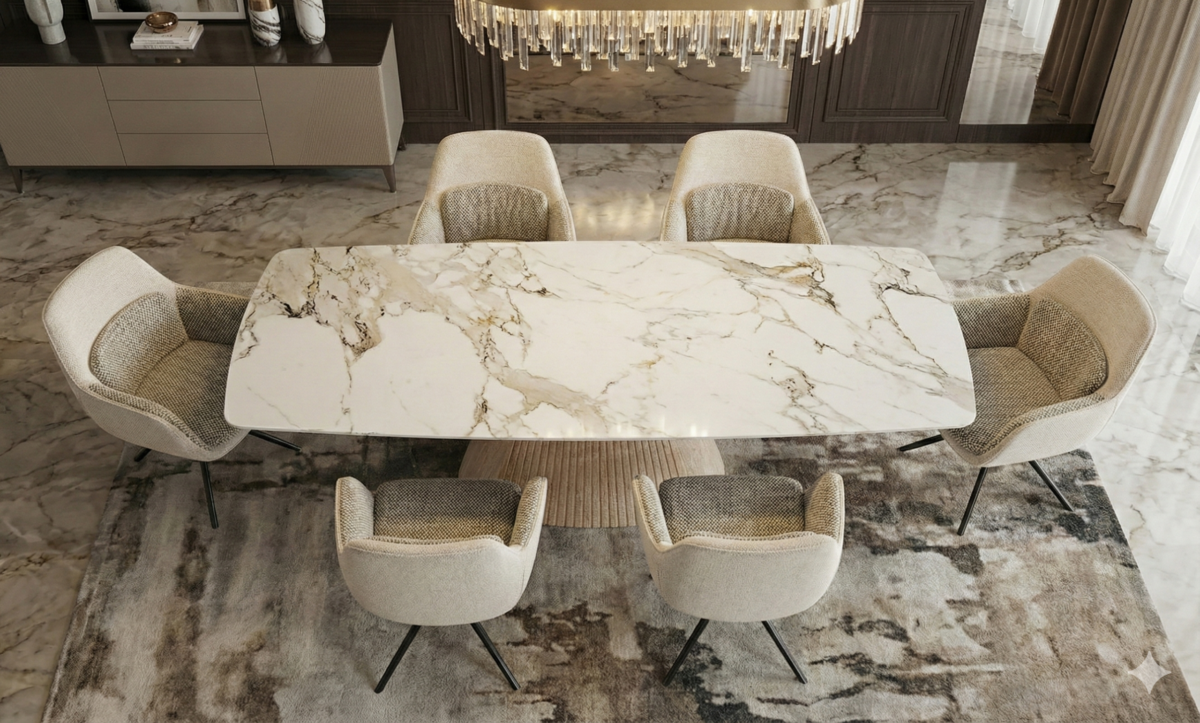 monaco beige dining table