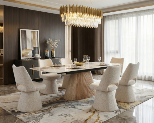 monaco beige dining table