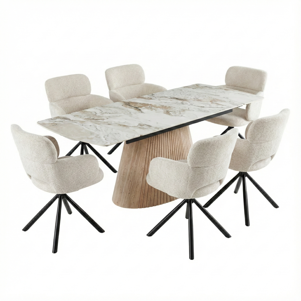 monaco beige dining table