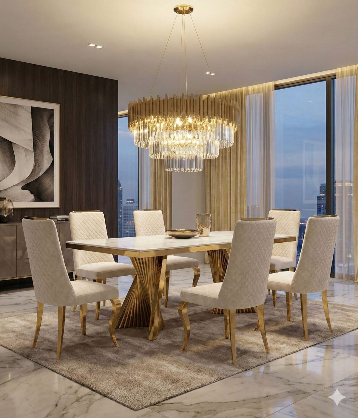 ravello marble dinning table