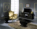 aurora black gold coffee table