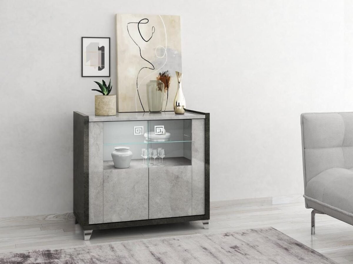 san martino hilton sideboard 4 door cabinet with led lights