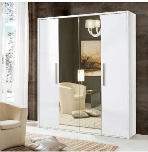 bella white hinged wardrobe