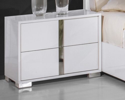 bella white night table