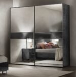 moderna 2 sliding mirror doors wardrobe