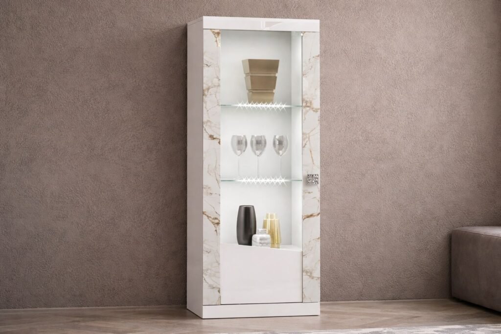 galaxy 1 door display unit with led lights