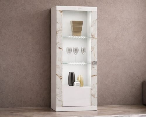 galaxy 1 door display unit with led lights