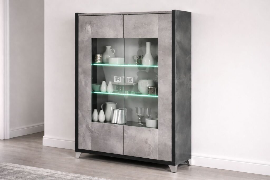 hilton 2 door display unit with led lights