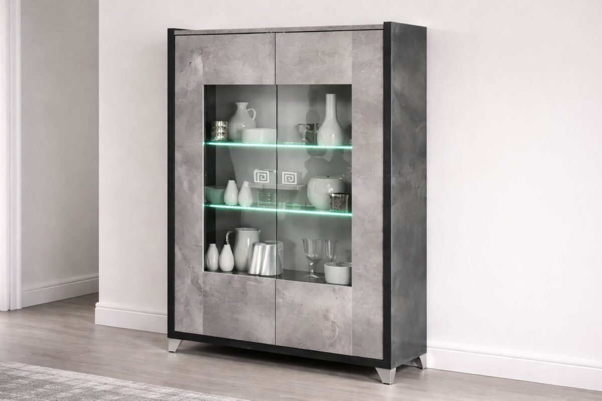 hilton 2 door display unit with led lights hilton 2 door display unit with led lights