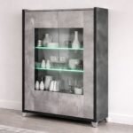 hilton 2 door display unit with led lights