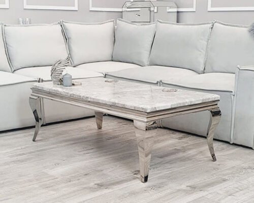 louis chrome coffee table