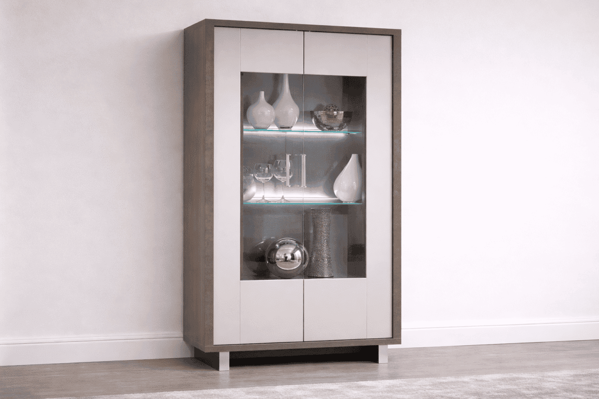 royal 2 door display unit with led lights