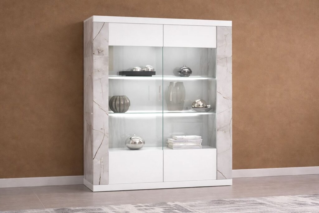 smart 2 door display cabinet