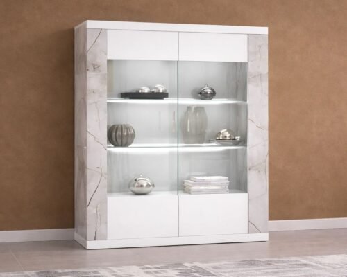smart 2 door display cabinet