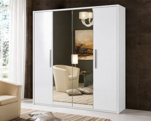 bella white hinged wardrobe