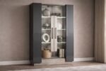 york glass display 2 door cabinet